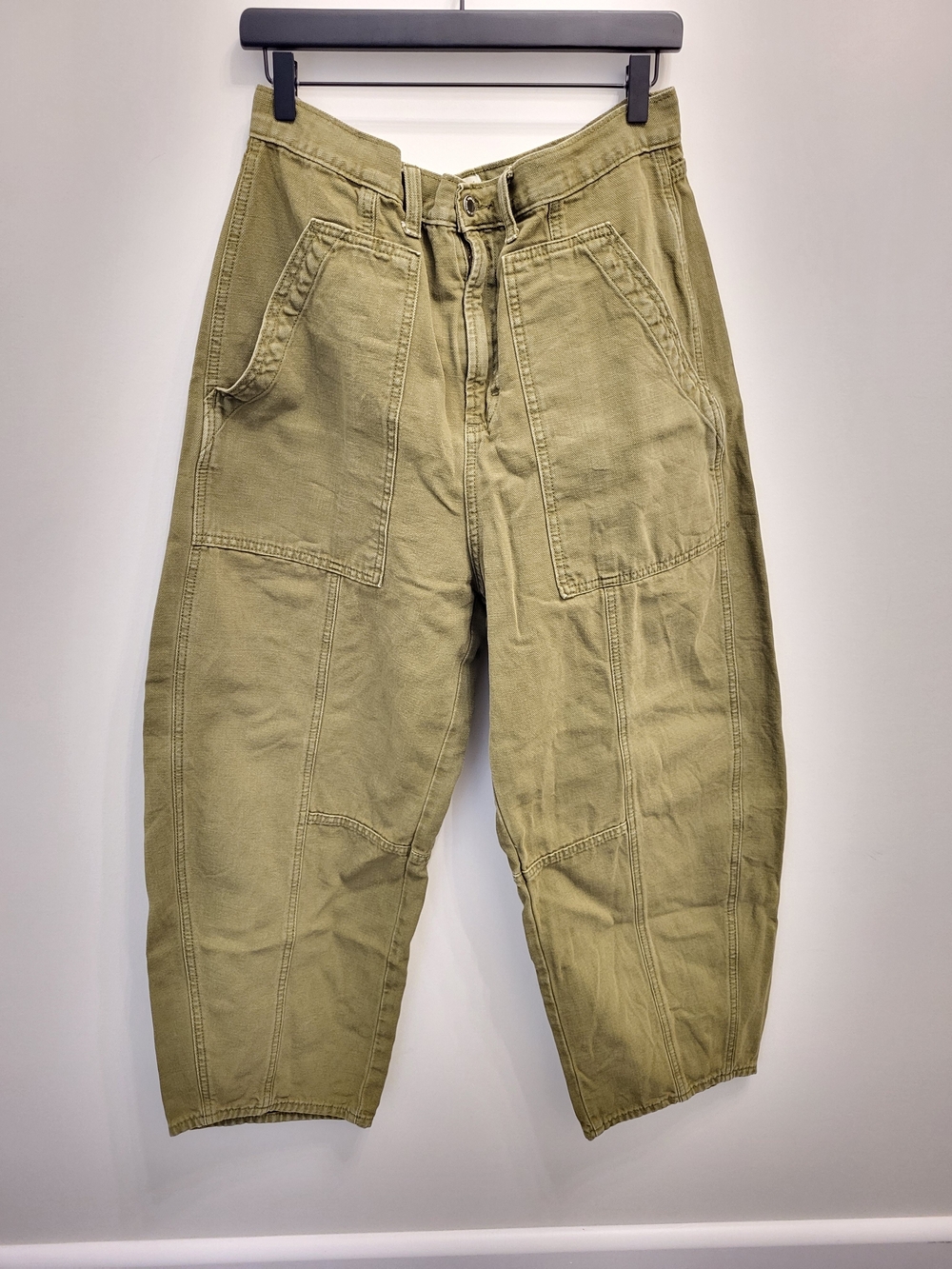Universal Thread Women's Barrel Pants in Olive Green Sz 12